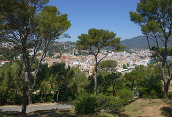Fototapeta na wymiar High angle view of Old Town Tossa de Mar, Spain.