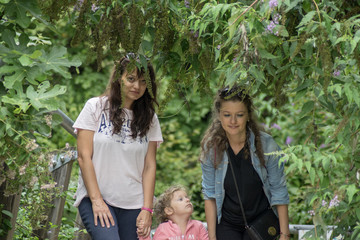 Picture of mother, daughter and auntie spending time in nature 