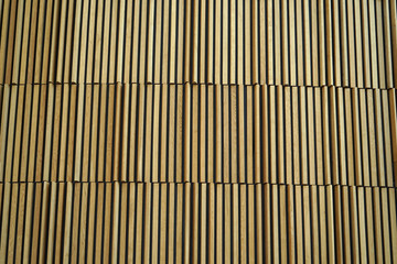 Wooden planks on wall.
