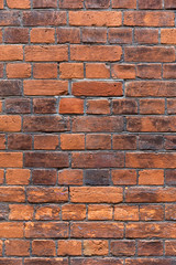 Abstract weathered stained background of brick wall texture, grungy architecture wallpaper
