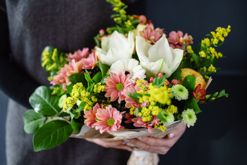 nice bouquet in the hands