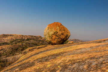 Balancing rock on top of hill, Matopos, Zimbabwe
