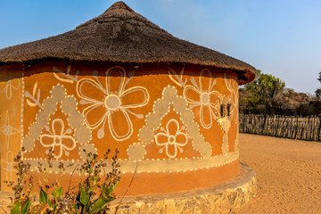 Little village kitchen traditional hut, Matopos, Zimbabwe