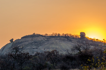 Beautiful sunset at Matopos hills, Zimbabwe