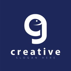 g letter emoji logo icon vector template