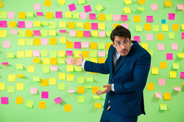 Businessman with many business priorities