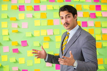 Businessman with many business priorities