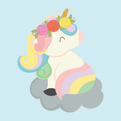 cute unicorn vector