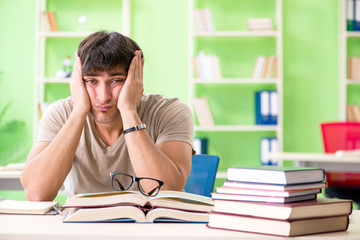 Student preparing for university exams