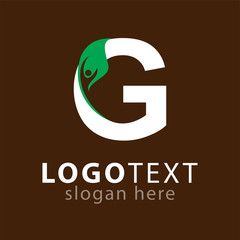 G letter with leaf people logo icon vector template