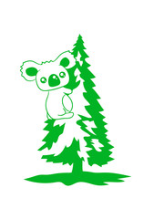 koala klettern bär australien weiß grün weihnachtsbaum weihnachten nikolaus winter geschenke tannenbaum nadelbaum baum kalt schnee schmuck clipart