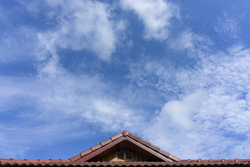 Fototapeta na wymiar Roof of construction house