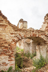 ruins of an old building, brick