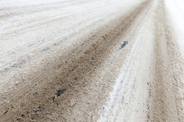 The road in winter