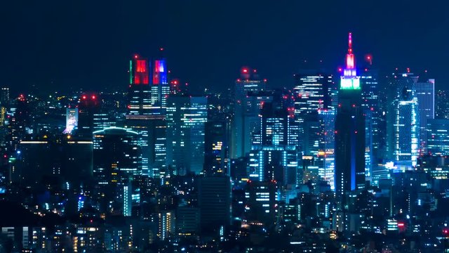 東京夜景・タイムラプス・東京オリンピックカウントダウン ライトアップ