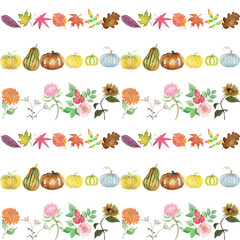 Watercolor Autumn pattern