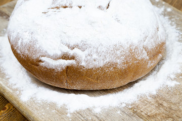 fresh loaf rye bread