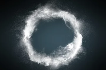 Cercles muraux Fumée Fond de cadre abstrait explosion de poussière