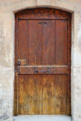 Brown shabby door
