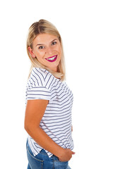 Fototapeta premium Attractive woman on isolated