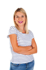 Fototapeta premium Attractive woman on isolated