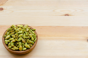 Edible seeds of hyacinth bean snack