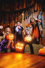 Fototapeta premium pumpkin party for children
