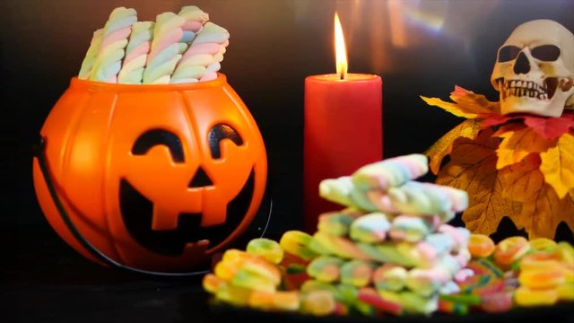 Halloween day with candy animation collection