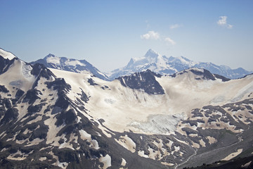 View on mountains from big caucasian ridge