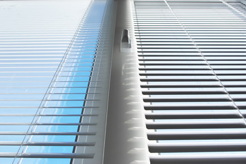 Obraz premium Windows with blinds. Element of design. Texture composition.