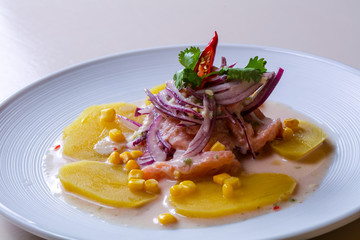 Ceviche with salmon