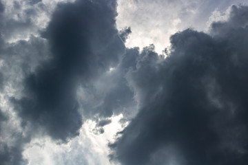 Fototapeta na wymiar Dark Clouds, sky in the bad weather.