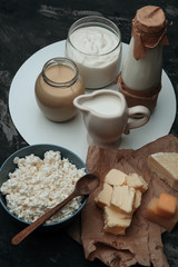 dairy products on the table