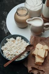 dairy products on the table