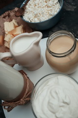 dairy products on the table