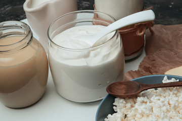 dairy products on the table