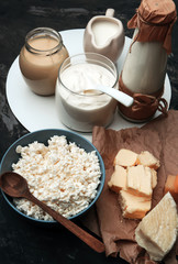 dairy products on the table