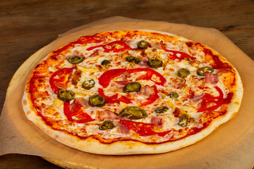 Pizza with bacon