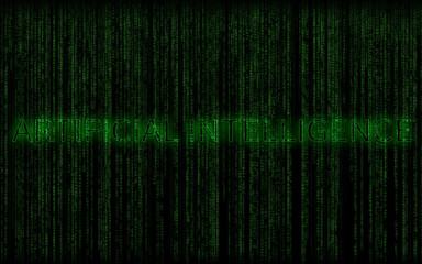Artificial intelligence. Technology, artificial intelligence and innovation concept. Abstract digital backdrop. 