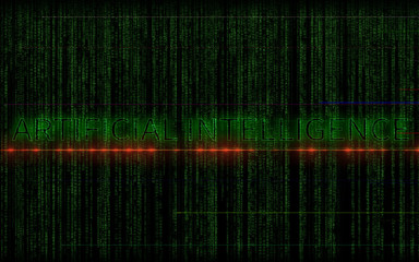 Artificial intelligence. Technology, artificial intelligence and innovation concept. Abstract digital backdrop. 