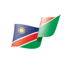 Fototapeta premium Namibia flag, vector illustration on a white background
