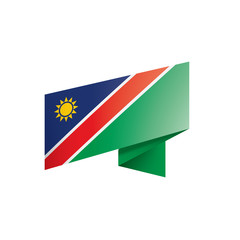 Namibia flag, vector illustration on a white background