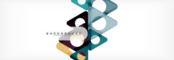 Geometric background, circles and triangles shapes banner. Illustration for business brochure or flyer, presentation and web design layout