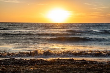 Sonnenuntergang in der Golden Bay