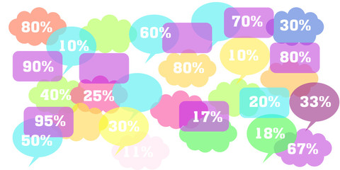  % Percent Discount, Sale Up, Special Offer, Trade off, Promotion concept