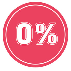 0 % Percent Discount, Sale Up, Special Offer, Trade off, Promotion concept