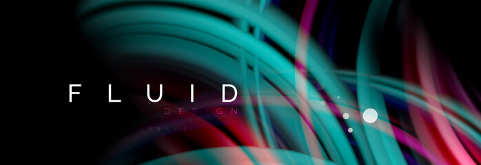 Flowing glowing color motion concept, trendy abstract layout template for business or technology presentation or web brochure cover, wallpaper