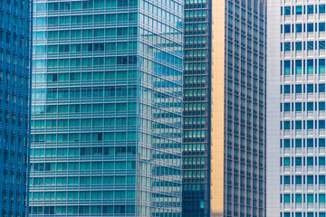 Obraz na płótnie Canvas Beautiful architecture office building skyscraper with window glass pattern