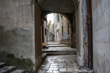 Narrow streets of Šibenik (Croatia)