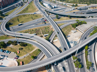 View on car interchange of Barcelona